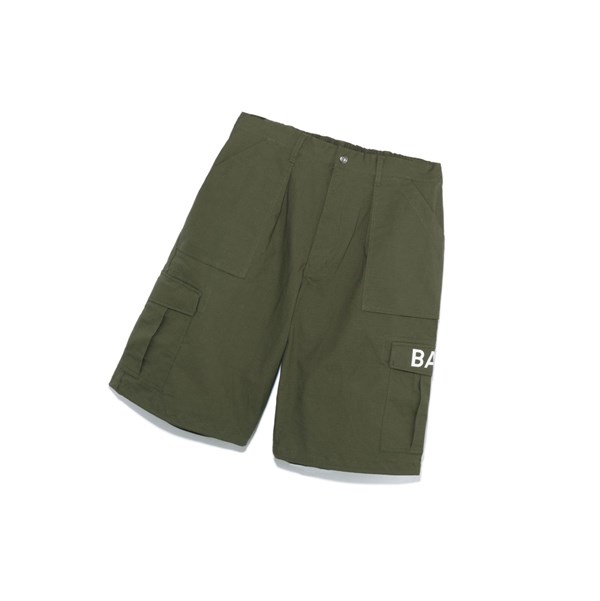 Army Green Men's A BATHING APE 6 Pocket Wide Fit Shorts | PHA295803