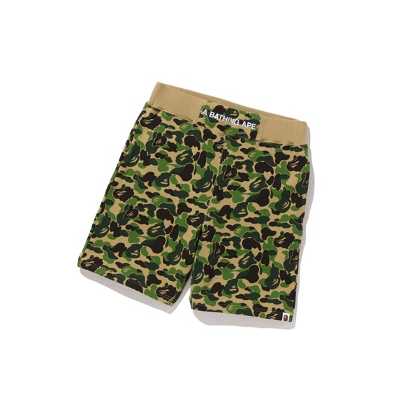 Army Green Men's A BATHING APE Abc Camo Sweat Shorts | LGB130926