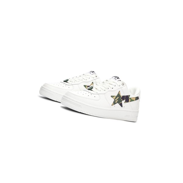 Army Green Men's A BATHING APE Bape Sta™ White / Abc Camo Low Sneakers | GLF351298