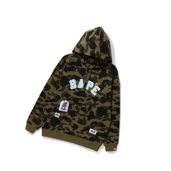 Army Green Women's A BATHING APE Multi Label 1st Camo Oversized Hoodie | GMT901876