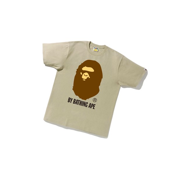 Beige Men's A BATHING APE By Bathing Ape Tee Short Sleeve T Shirts | RAN960425