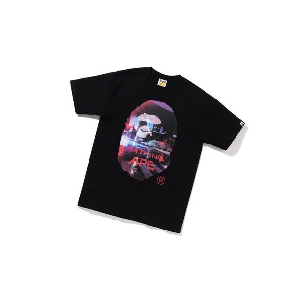 Black Men's A BATHING APE A Bathing Ape Back Street Tee Short Sleeve T Shirts | OIT193508