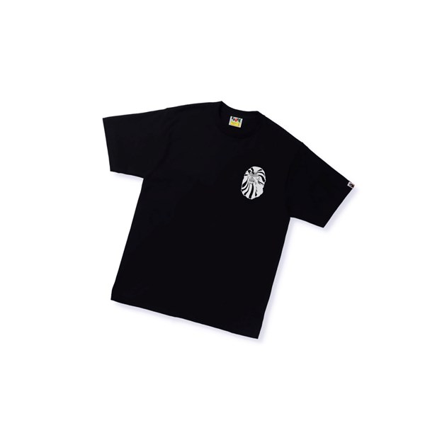 Black Men's A BATHING APE Bape Ape Head Tee #1 Short Sleeve T Shirts | MKP601428