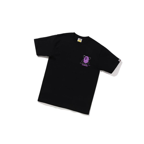 Black Men's A BATHING APE Bape Galaxy Ufo Tee Short Sleeve T Shirts | CQZ256974