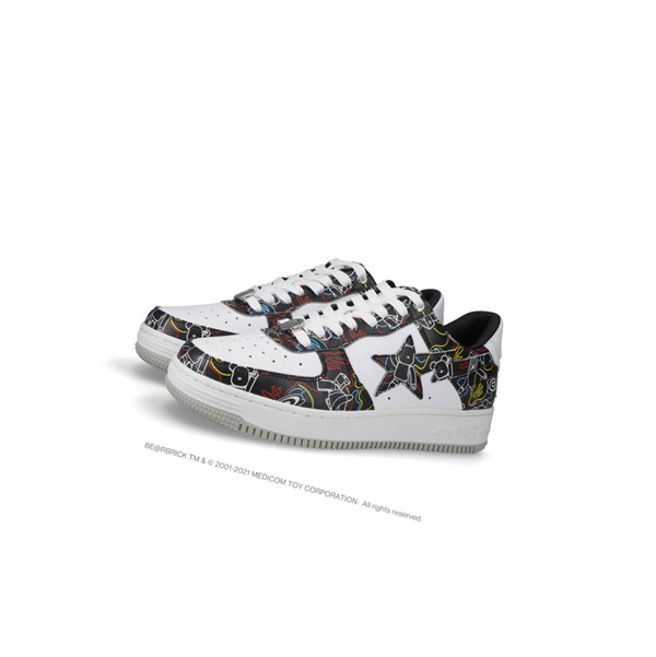 Black Men's A BATHING APE Bape Sta X Medicom Toy Be@r Camo M1 Low Sneakers | HAO039246