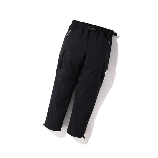 Black Men's A BATHING APE Multi Pocket Detachable Wide Fit Long Pants | IWT480693