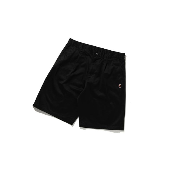 Black Men's A BATHING APE One Point Wide Fit Chino Shorts | CTH273456