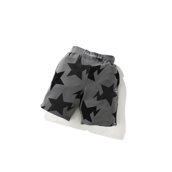 Black Men's A BATHING APE Sta Pattern Wide Fit Shorts | XBD513427