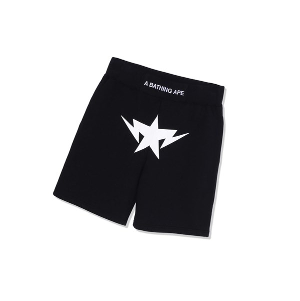 Black Men's A BATHING APE Twinsta Sweat Shorts | EOD239416