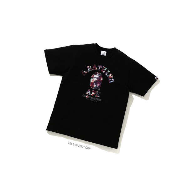 Black Men's A BATHING APE X Ghostbusters Camo College Tee Short Sleeve T Shirts | CGO653041