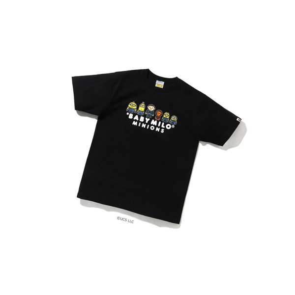 Black Men's A BATHING APE X Minions Tee05 Short Sleeve T Shirts | XAZ870961