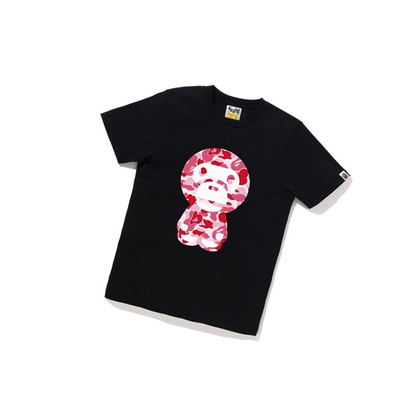 Black Women's A BATHING APE Abc Camo Big Baby Milo Tee Short Sleeve T Shirts | PJY049785