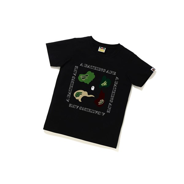 Black Women's A BATHING APE Def Camo Tee Short Sleeve T Shirts | WJX763542