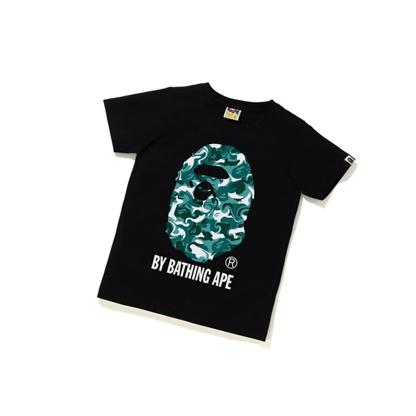 Black Women's A BATHING APE Marble Camo Tee Short Sleeve T Shirts | TGE418709