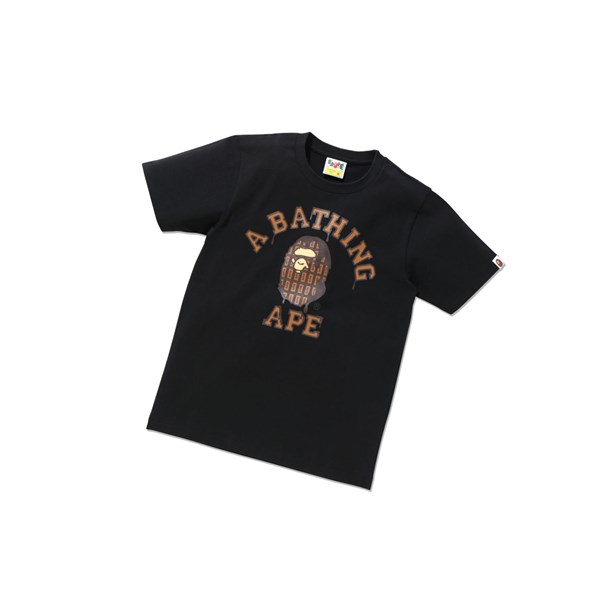 Black Women's A BATHING APE Valentine Chocolate Ape Head Tee Short Sleeve T Shirts | MVJ376519