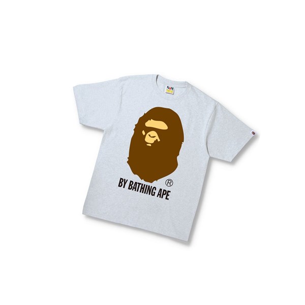 Grey Men's A BATHING APE By Bathing Ape Tee Short Sleeve T Shirts | FBM061493