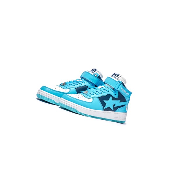 Light Blue Men's A BATHING APE Bape Sta Mi #2 M2 High Sneakers | EYF512638