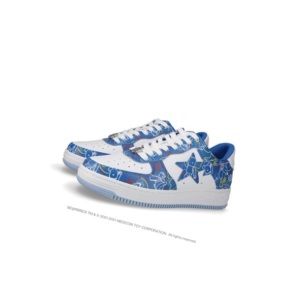 Light Blue Men's A BATHING APE Bape Sta X Medicom Toy Be@r Camo M1 Low Sneakers | WSN782056