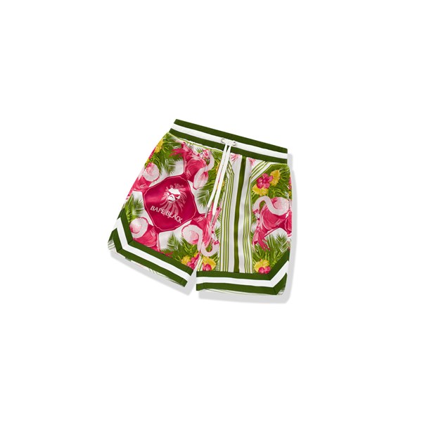 Light Green Men's A BATHING APE Floral Print Ape Head Shorts | EMW719234