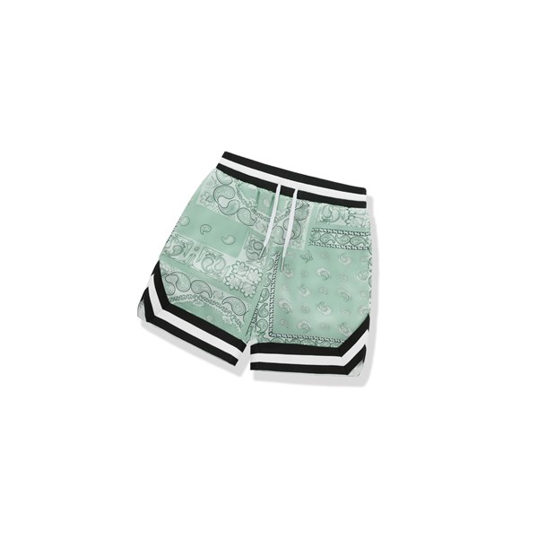 Light Green Men's A BATHING APE Paisley Print Shorts | DBQ837016