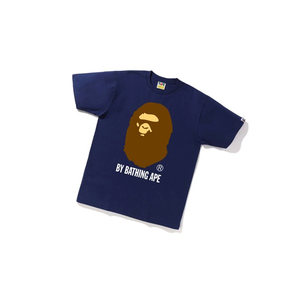 Navy Blue Men's A BATHING APE By Bathing Ape Tee Short Sleeve T Shirts | ATB179638