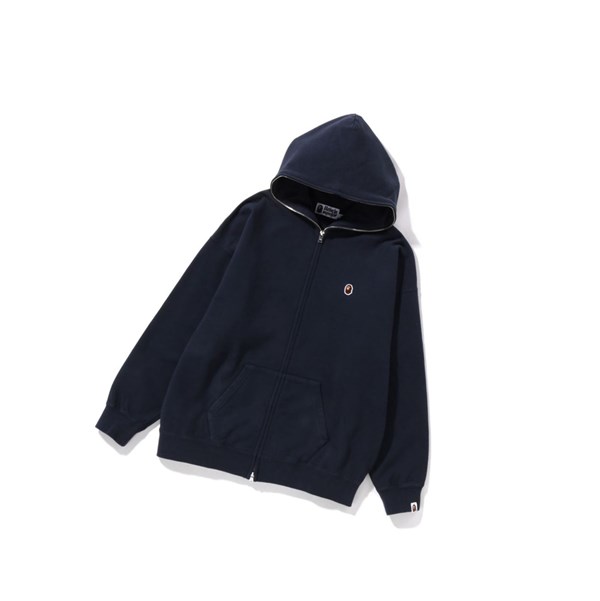 Navy Blue Women's A BATHING APE Crystal By Bathing Overdyed Oversized Full Zip Hoodie | TVG408791