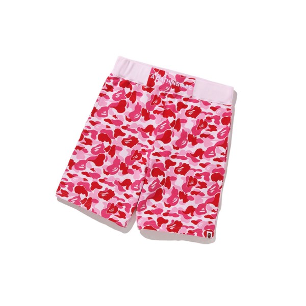 Pink Men's A BATHING APE Abc Camo Sweat Shorts | SKF728461