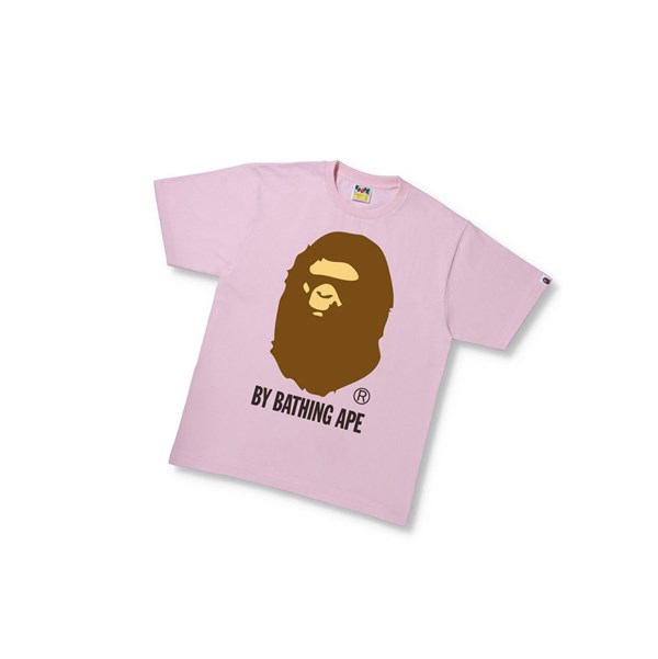 Pink Men's A BATHING APE By Bathing Ape Tee Short Sleeve T Shirts | OTD184027