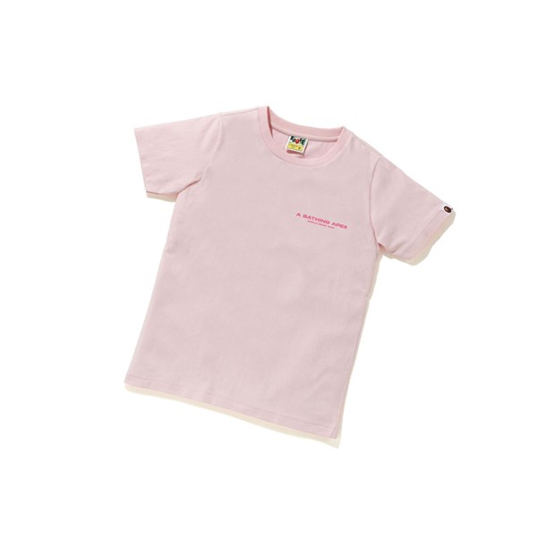 Pink Women's A BATHING APE A Bathing Ape Line Camo Tee Short Sleeve T Shirts | VBL739021