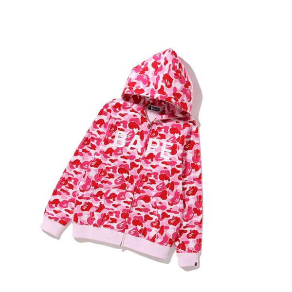 Pink Women's A BATHING APE Abc Camo Bape Full Zip Hoodie | HGD652841