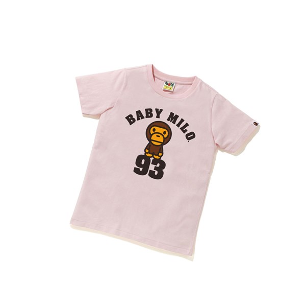 Pink Women's A BATHING APE Baby Milo On 93 Tee Short Sleeve T Shirts | KTL756328