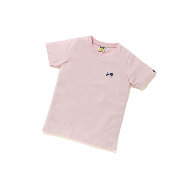 Pink Women's A BATHING APE Bape Sta Logo One Point Tee Short Sleeve T Shirts | RJT432170