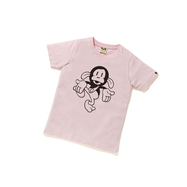 Pink Women's A BATHING APE Pigment Classic Baby Milo Tee Short Sleeve T Shirts | BVJ109784