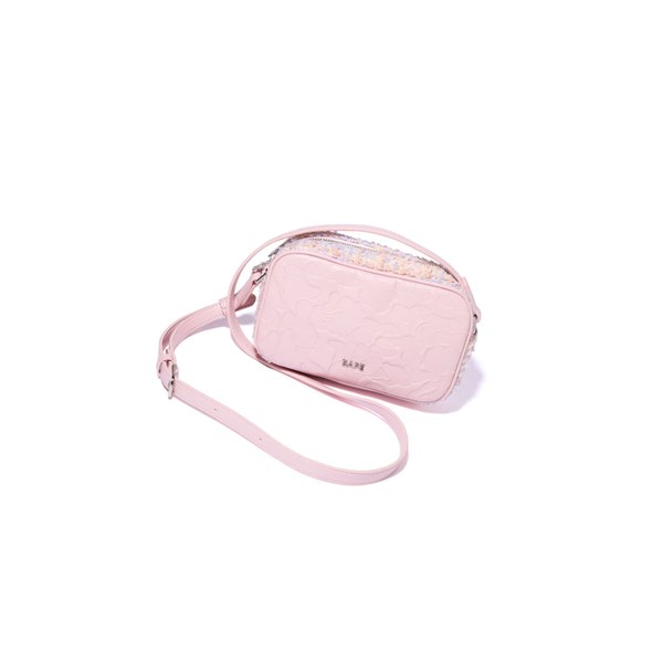 Pink Women's A BATHING APE Solid Camo Shoulder Bags | RDZ487310