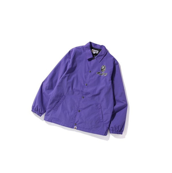 Purple Men's A BATHING APE Harajuku Coach Jackets | ZDN248603