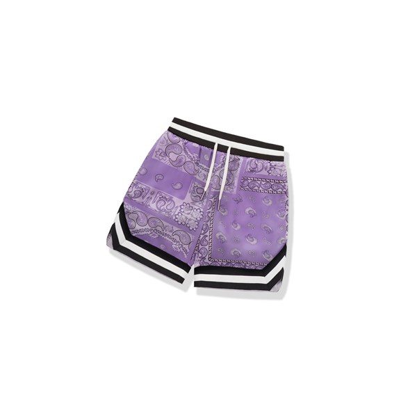 Purple Men's A BATHING APE Paisley Print Shorts | SQJ102974