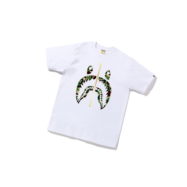 White Men's A BATHING APE Abc Camo Shark Tee Short Sleeve T Shirts | DAF761840