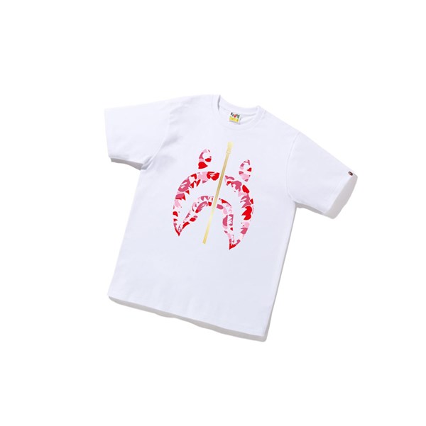 White Men's A BATHING APE Abc Camo Shark Tee Short Sleeve T Shirts | GOE064597