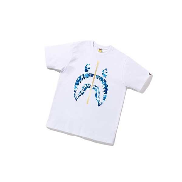 White Men's A BATHING APE Abc Camo Shark Tee Short Sleeve T Shirts | RCV697508