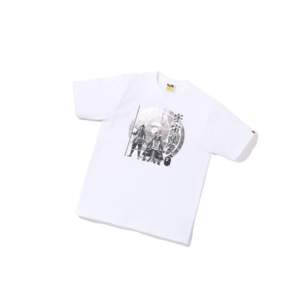 White Men's A BATHING APE Bape Kabuto Tee Short Sleeve T Shirts | UAW678421