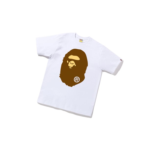 White Men's A BATHING APE Big Ape Head Tee Short Sleeve T Shirts | NVI031254