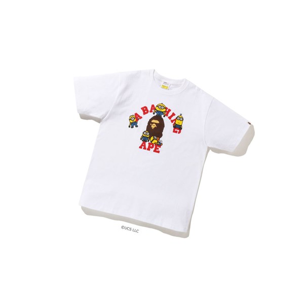 White Men's A BATHING APE X Minions Tee01 Short Sleeve T Shirts | DPK276098