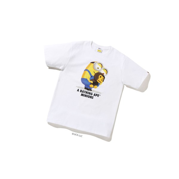 White Men's A BATHING APE X Minions Tee08 Short Sleeve T Shirts | XDJ302158