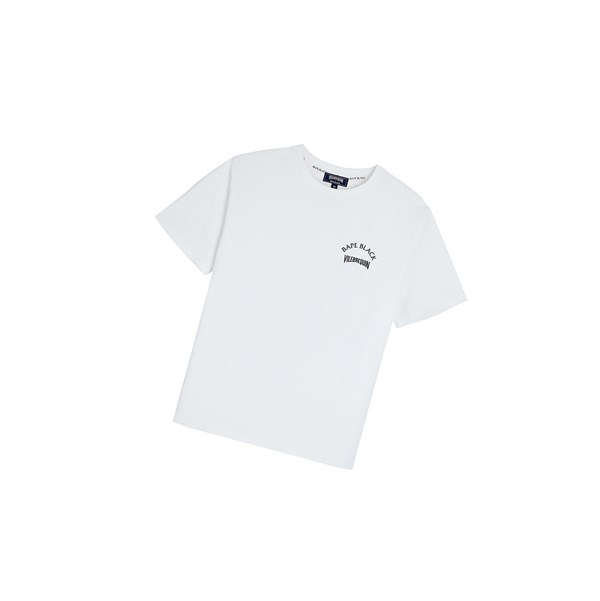 White Men's A BATHING APE X Vilebrequin Tape Tee Short Sleeve T Shirts | DBF926507