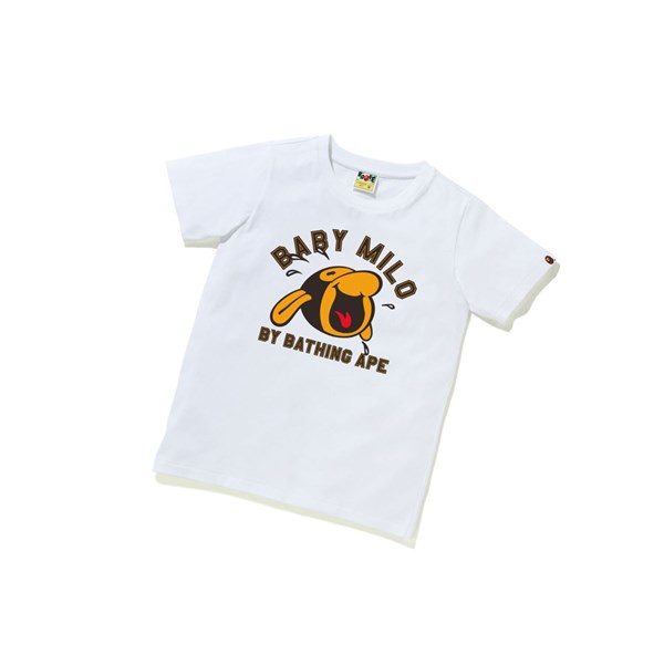 White Women's A BATHING APE Classic Baby Milo Tee #1 Short Sleeve T Shirts | ZJK293570