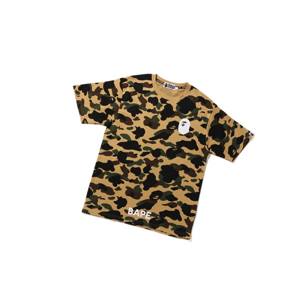 Yellow Men's A BATHING APE 1st Camo Bathing Ape Tee Short Sleeve T Shirts | GQT154679