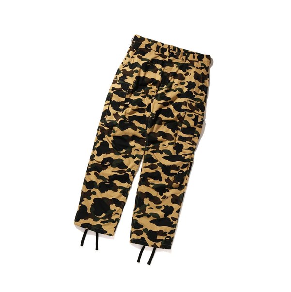 Yellow Men's A BATHING APE 1st Camo Cargo Long Pants | ZKF498216