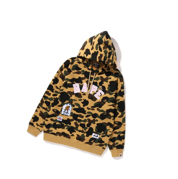 Yellow Women's A BATHING APE Multi Label 1st Camo Oversized Hoodie | ILK375289