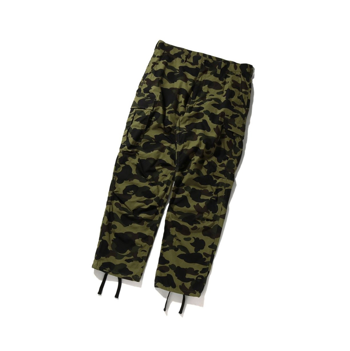 Army Green Men\'s A BATHING APE 1st Camo Cargo Long Pants | TNE806132