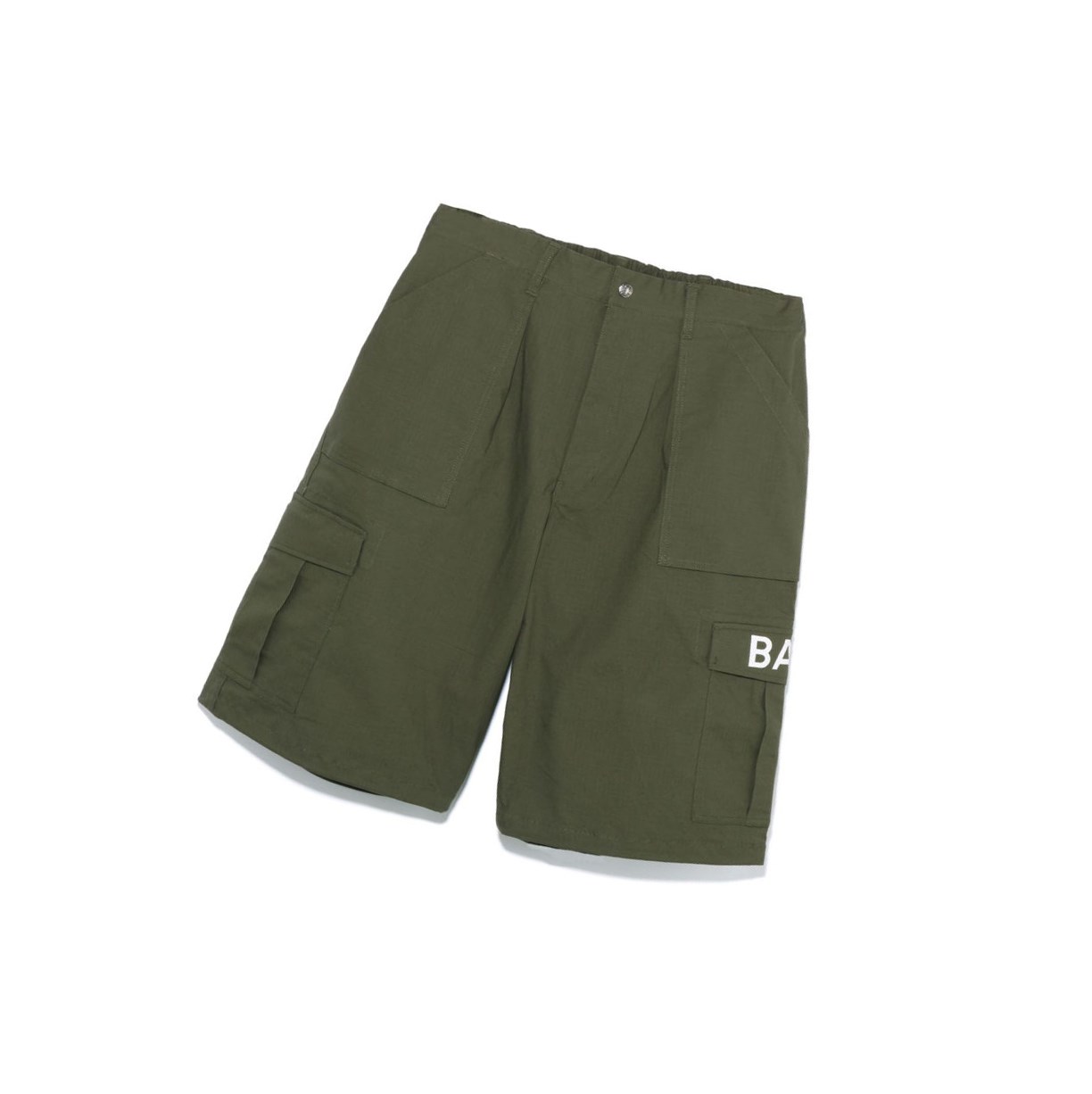 Army Green Men\'s A BATHING APE 6 Pocket Wide Fit Shorts | PHA295803